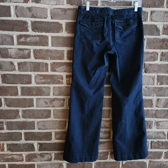 Banana Republic Trouser Style Jeans Women's Size 6 Dark Blue - Picture 3 of 8